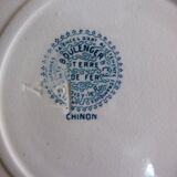1 deep ironstone plate from Boulanger, Chinon model