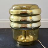 Tinted glass table lam  space age, 70s