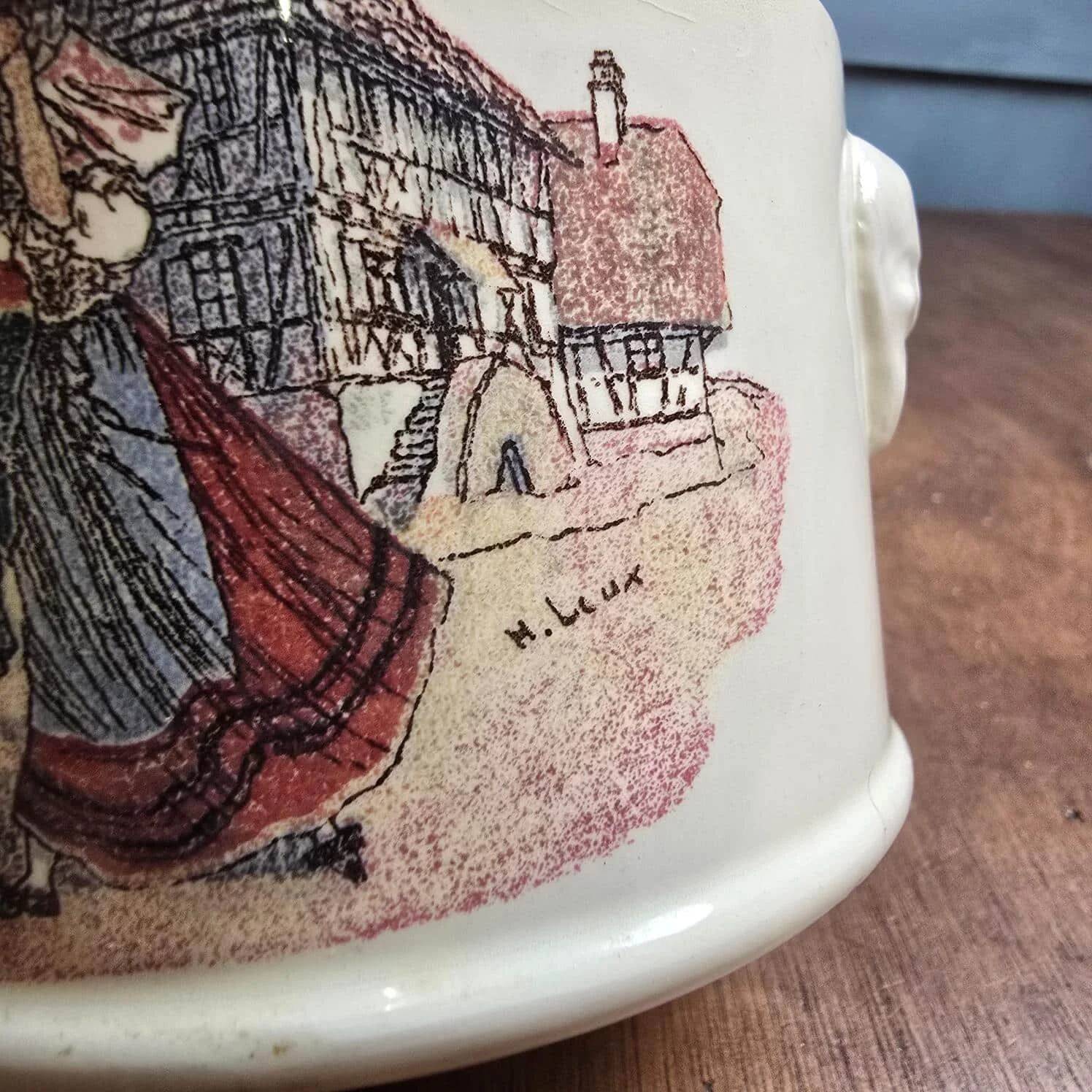 Antique storage jar Sarreguemines Obernai Henri Loux