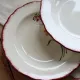 6 assiettes creuses vintage terre de fer Salins modèle Pierrette
