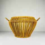 Vintage rattan basket, Italy, 1960s