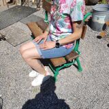 Cast iron and wooden garden bench