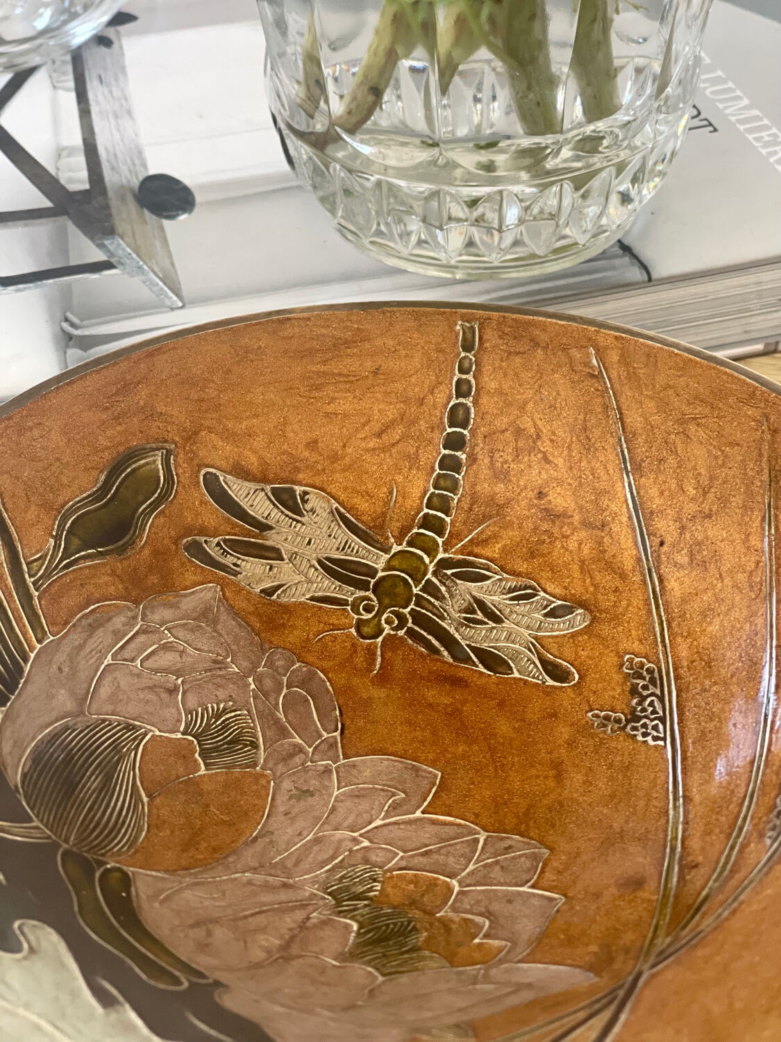 Cloisonné brass cup