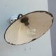 Wall lamp royal blue enamelled metal conical umbrella