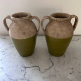 Pair of two-coloured jars