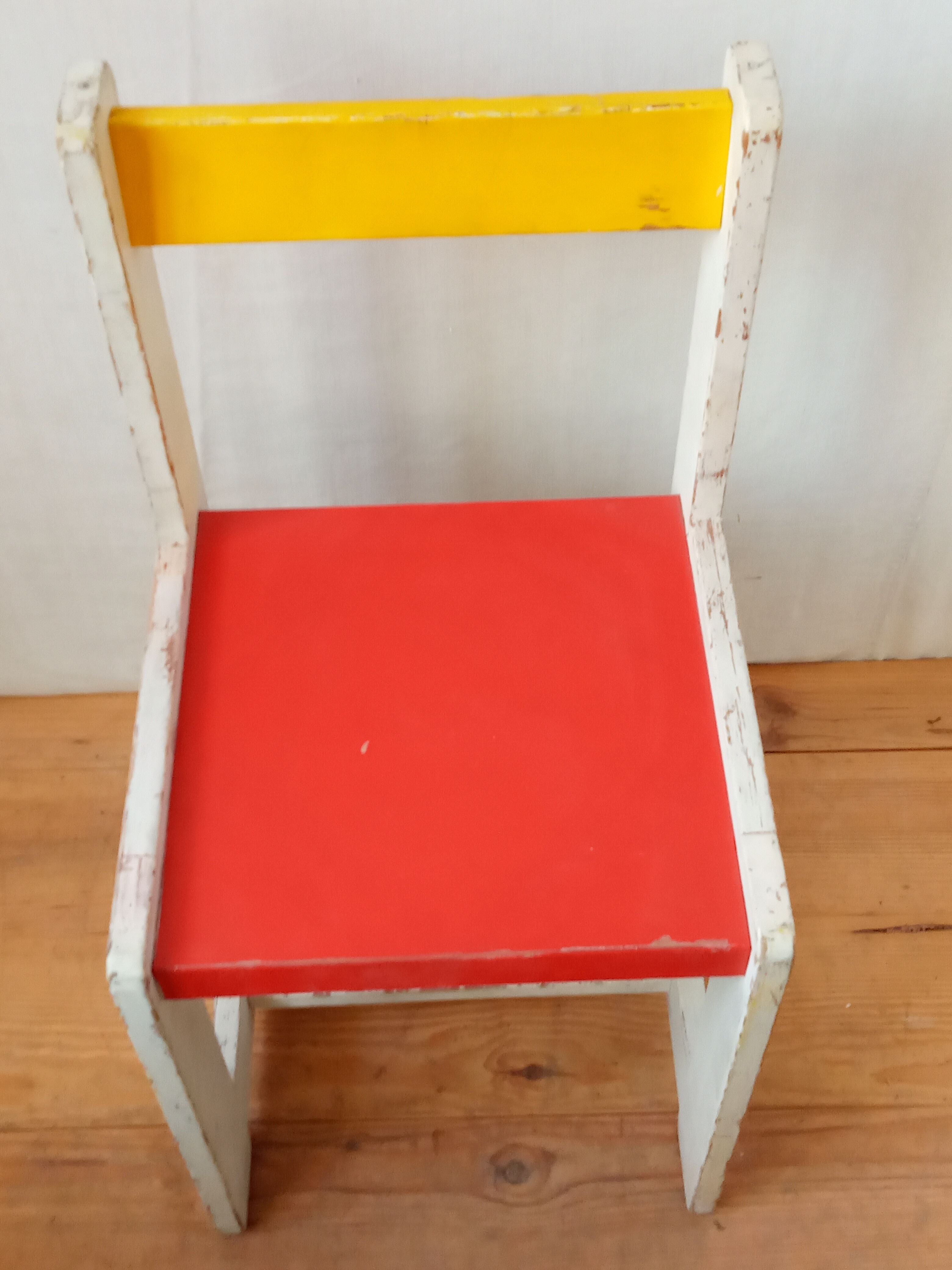 Painted wooden Bauhaus chair