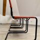Set of 4 metal chair and tubular leather Matteo Grassi 1970