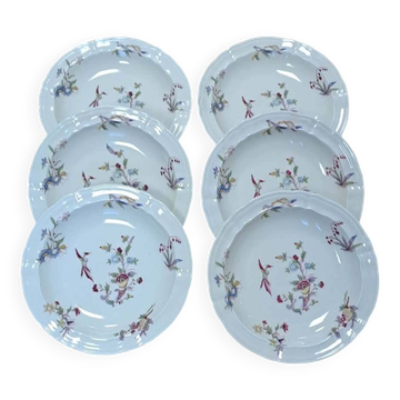 6 deep plates Bernardaud Chantilly model