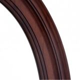 Oval mirror in a mahogany frame, Northern Europe, late 19th century.