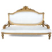 Louis XVI-style gilded wooden bass bench