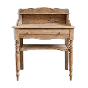 Desk / vintage wooden dressing table with shelf