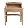 Bureau / coiffeuse ancienne en bois brut avec étagère