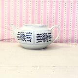 Antique white and blue Chinese porcelain teapot – floral decoration