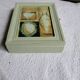 Wall-mounted wooden key box