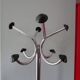 80s chrome metal coat rack