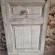 Porte d'entrée ancienne en chêne avec grille en fonte, récupération architecturale française