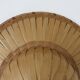 Colonial hat in bamboo and braided rattan, wall decoration