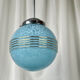 Clichy blue glass globe chandelier 1950 - 1960