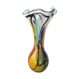 Vase in multicolored glass, Murano, 70 years