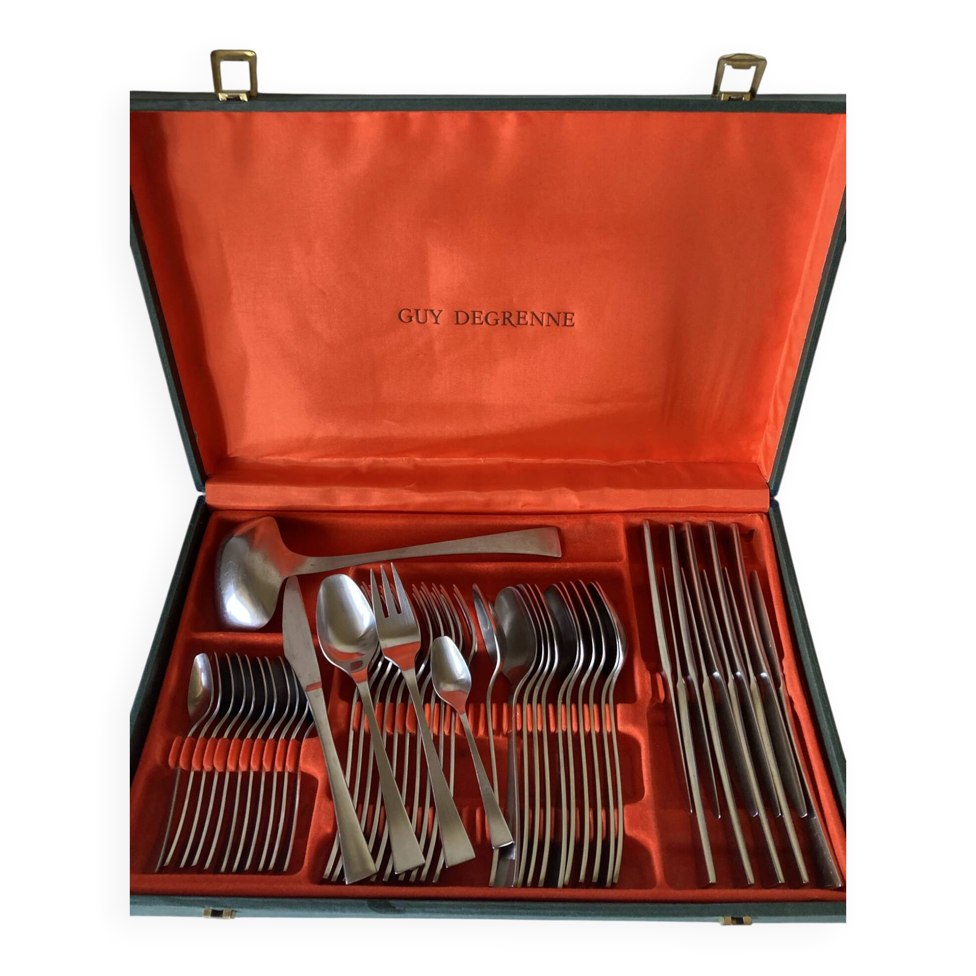 Ménagère vintage en inox Guy Degrenne, modèle Jet