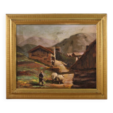 Italian painting signed landscape from the 50's