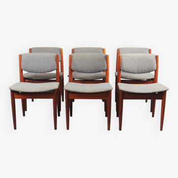 Set of six Scandinavian chairs by Finn Juhl