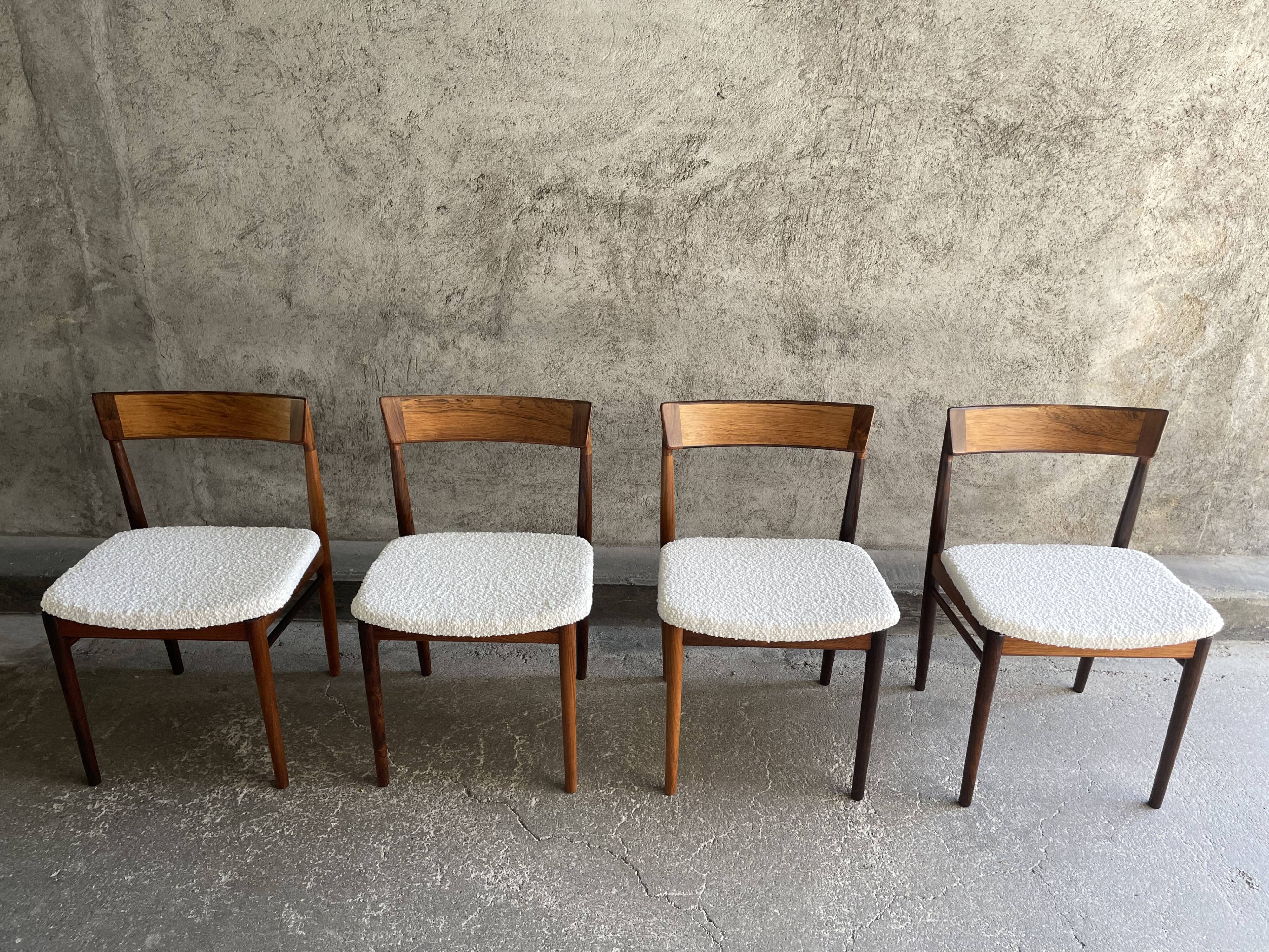 4 Danish rosewood chairs by Rosengren Hansen, 1960s