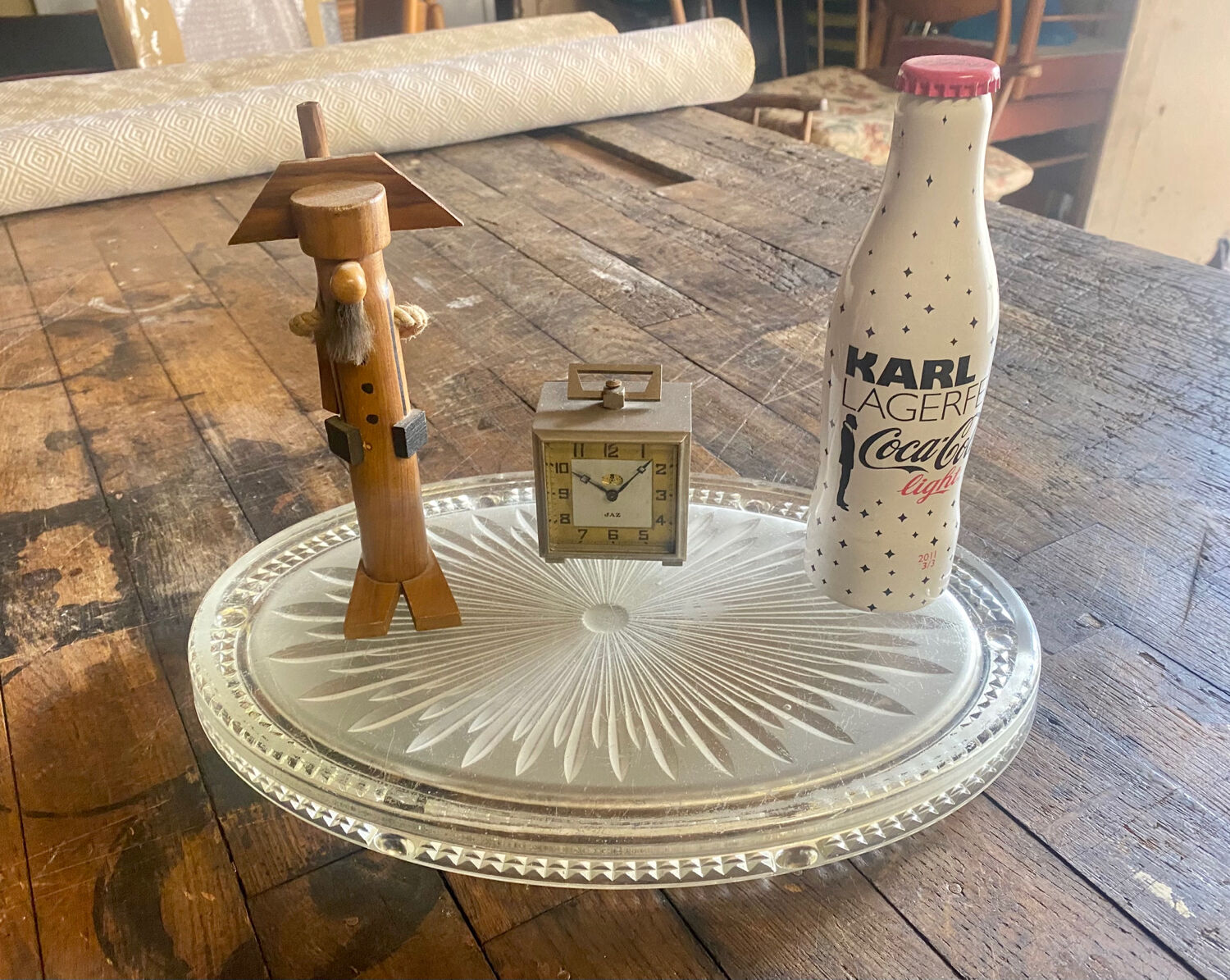 Oval pressed glass trifle art deco 1900