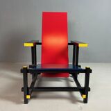 Gerrit Rietveld Red and Blue Chair by Cassina