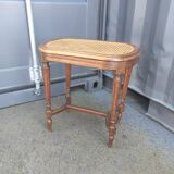 Banquette de piano cannee ancienne style Louis XVI