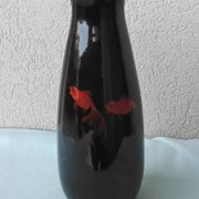 Lacquered wooden vase