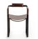 Armchair, smoked black steel and dark brown leather, contemporary design.