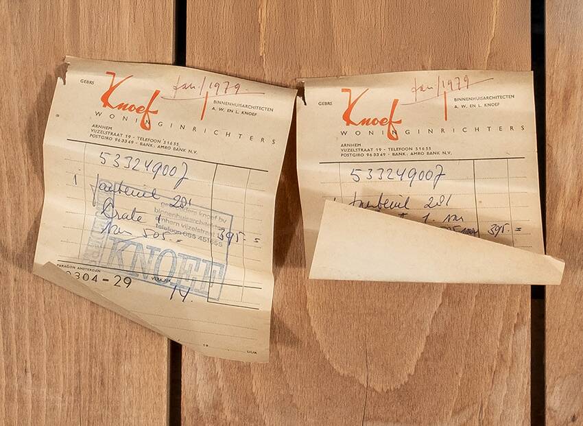 Gerrit Rietveld Pair of Crate Chairs + Table for Cassina 1934/ 1979