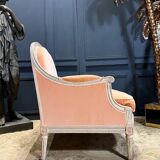 Marquise / Petit Canapé D’époque Napoléon III En Bois Peint, Finement Sculpté - XIXe