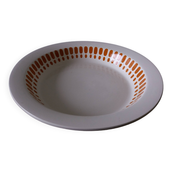 Plat creux légumier saladier années 70 space age