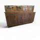 Vintage XL industrial display cabinet / pharmacy cabinet / laboratory cabinet