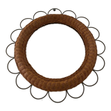 Vintage rattan mirror