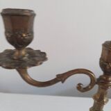 3-light bronze candle holder