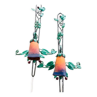Pair of Muller frères sconces