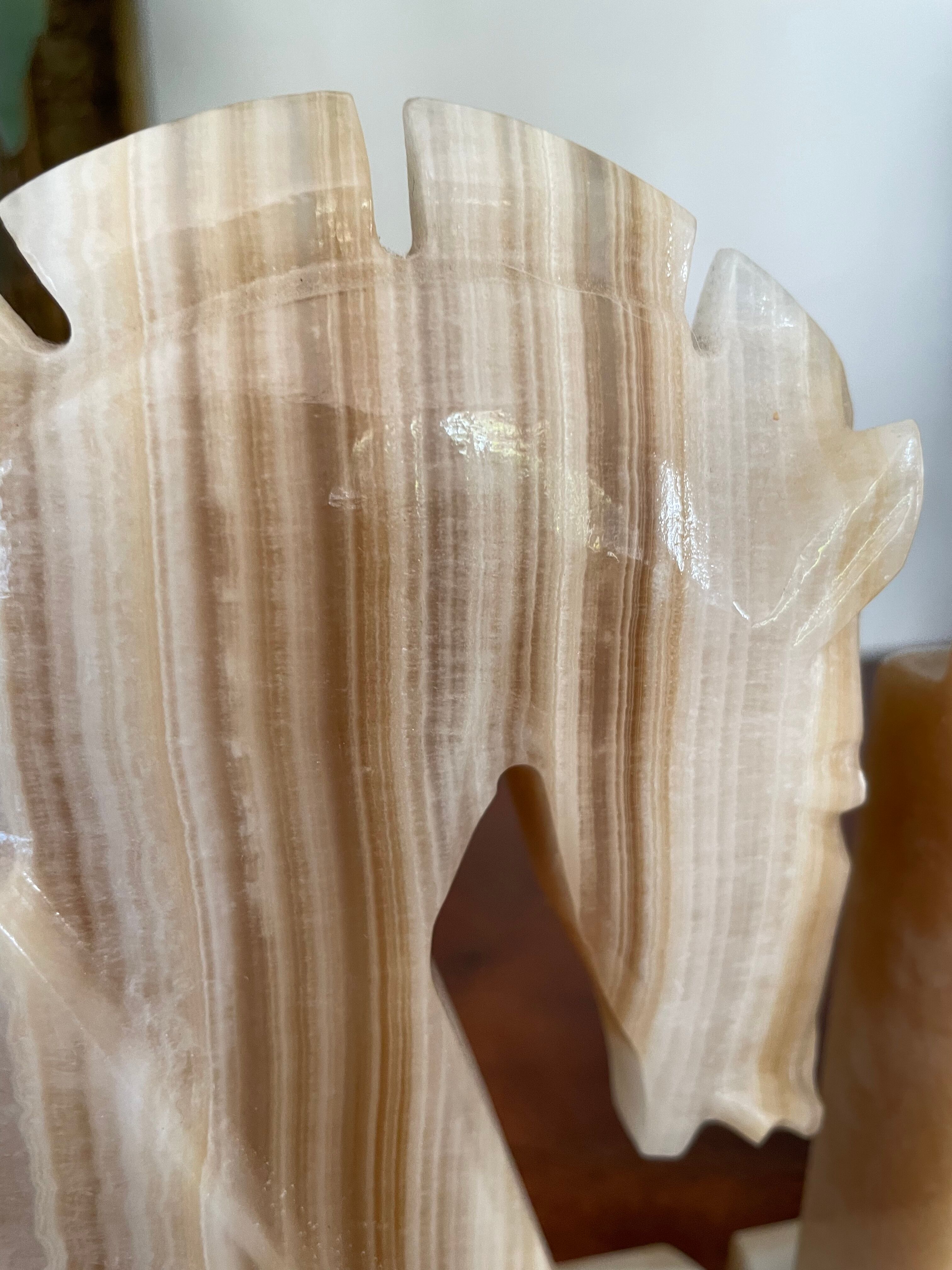 Pair of onyx bookends 19cm