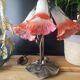 Lampe tulipe  pâte de verre style tyfany pied nénuphars style art nouveau