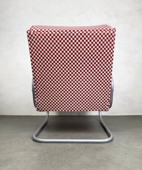 Thonet S-411 Armchair "Red & White"