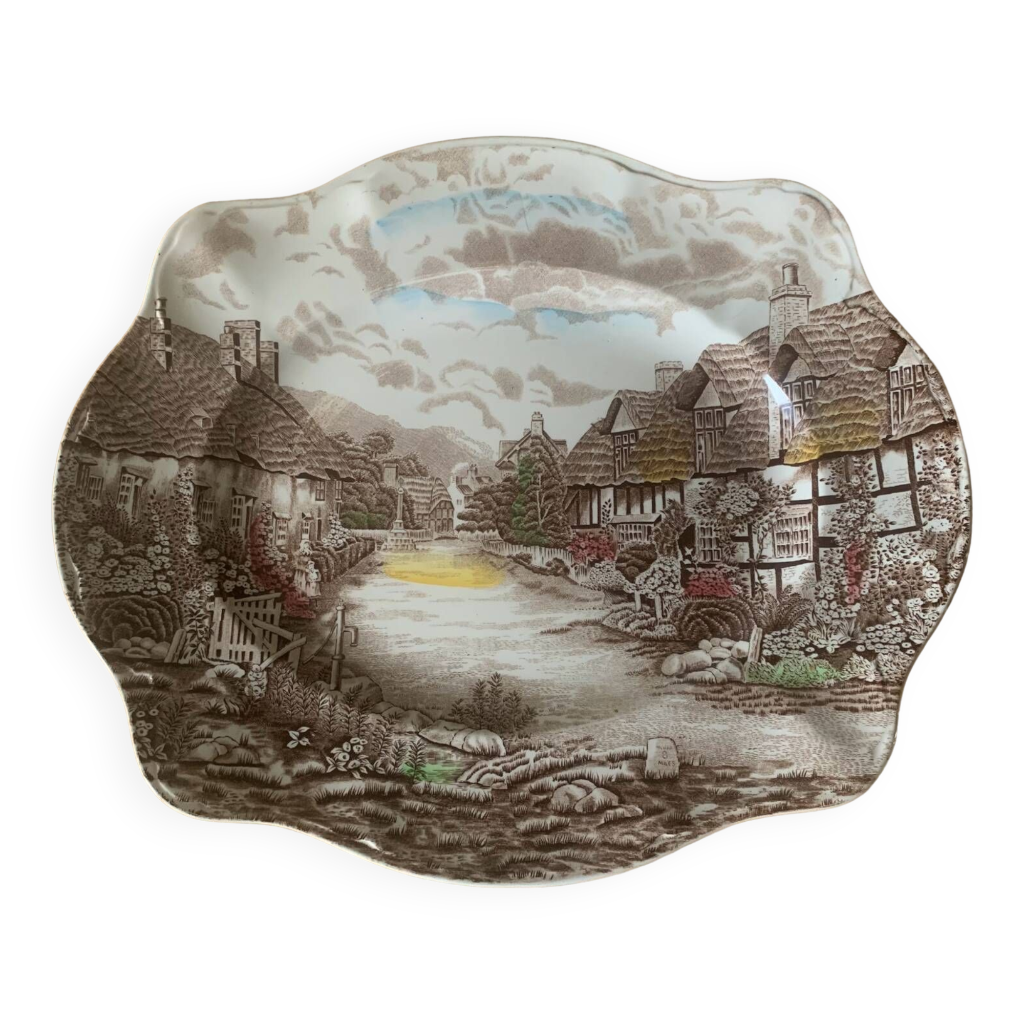 Large English ceramic dish