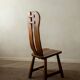 Brutalist Oak Dining Chairs Sculptural Backs by De Puydt, 1960s, Set of 4