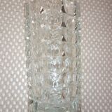 Art-deco faceted glass vase