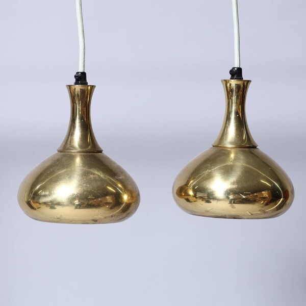 paire de suspensions laiton - Danemark années 70