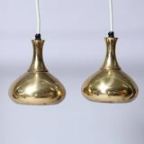 paire de suspensions laiton - Danemark années 70