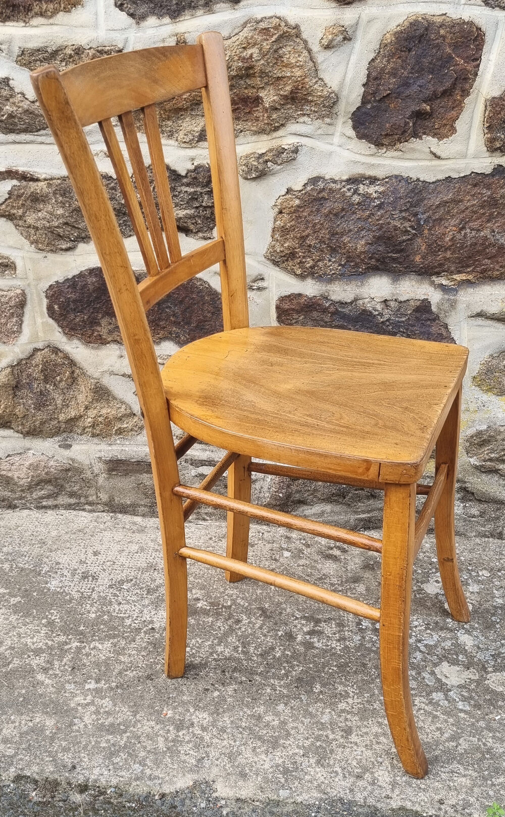 6 Luterma bistro chairs, blond wood, vintage, 50s