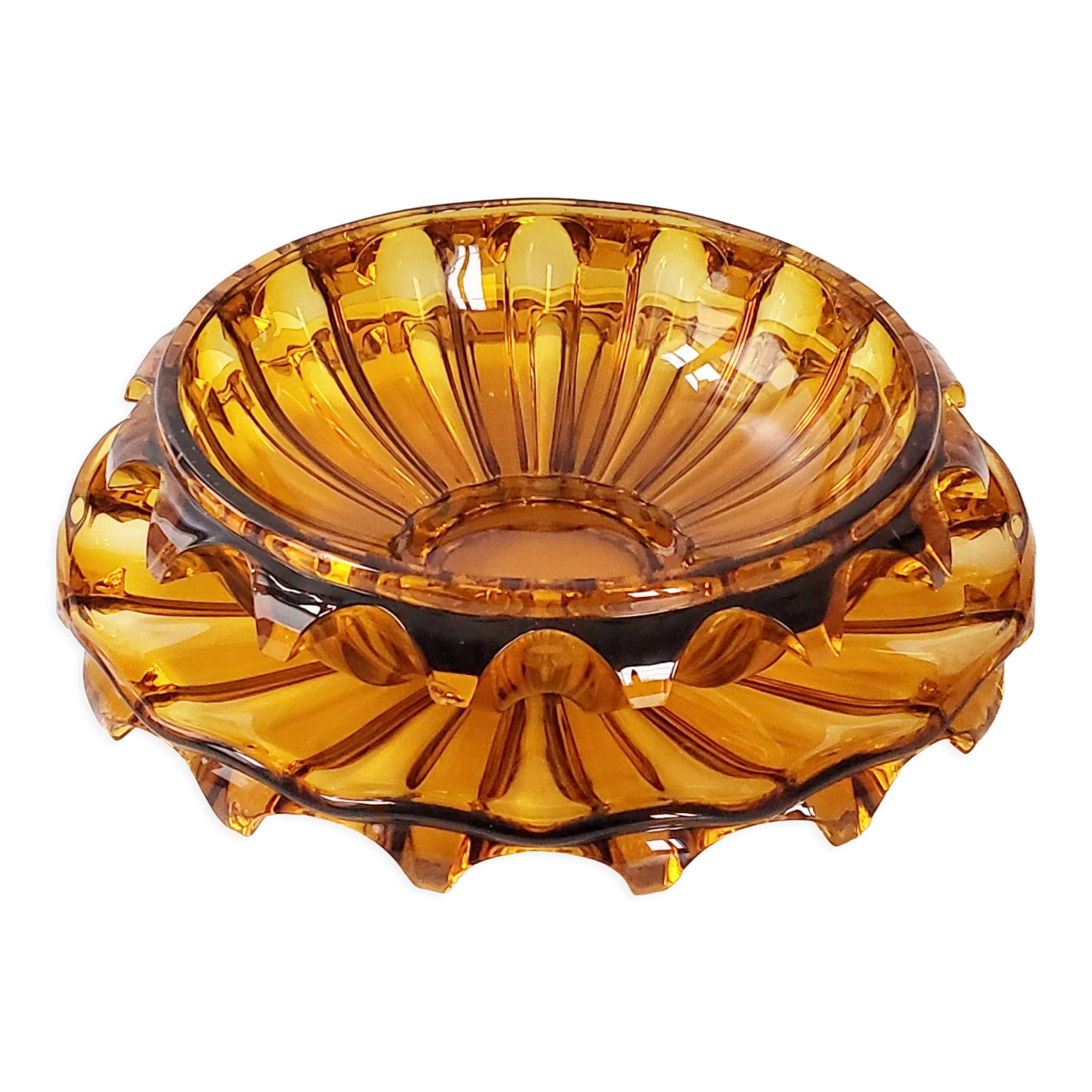 Set of 2 art deco crystal cups 1940