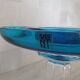 Round blue Murano glass bowl by Venini / signed